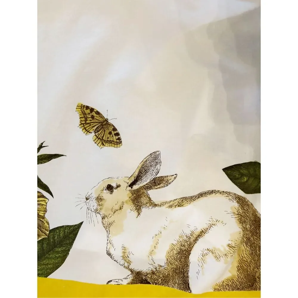Williams and Sonoma Bunny Tablecloth Spring Easter 70 x 90